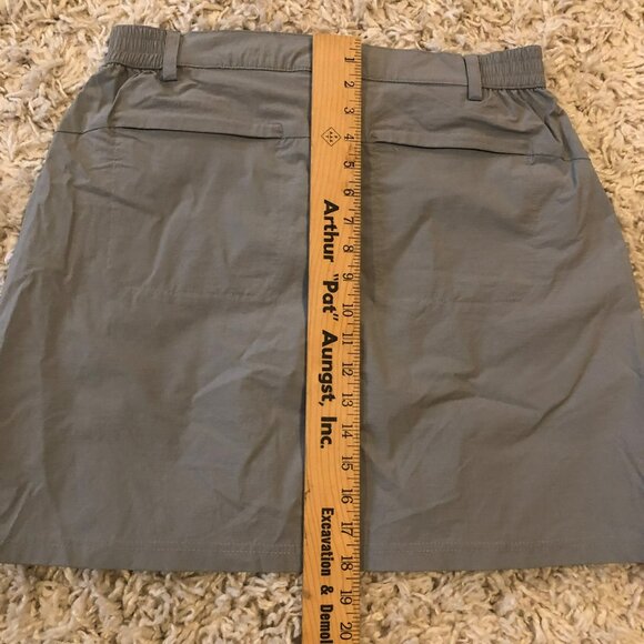 Libin Nylon Hiking Skort Sz XL Grey Comfort Waist Pockets Gorpcore Camping - Picture 7 of 8